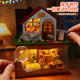 Diy cabin handmade forest baking house loft