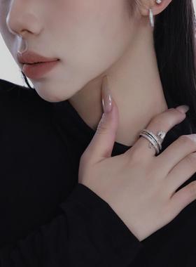 臻致925银三环小众时尚轻奢戒指