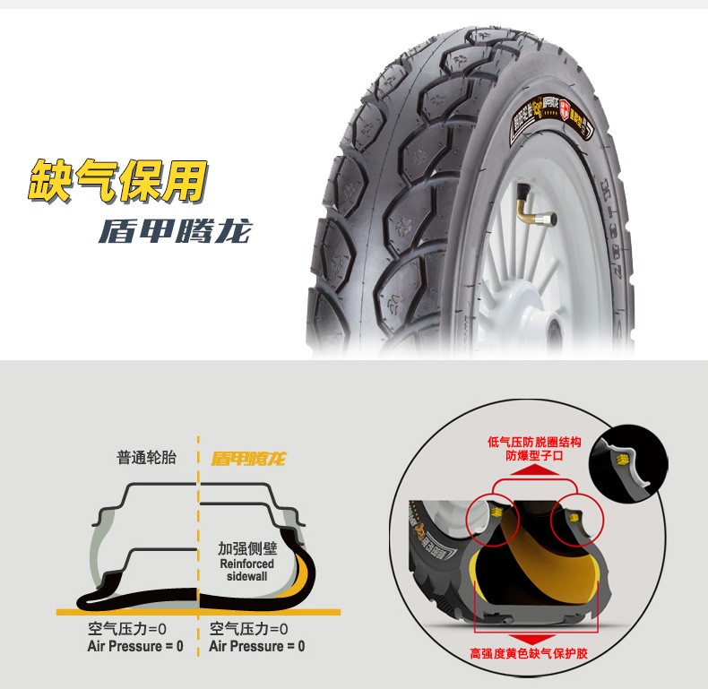 朝阳轮胎3.00-10电动车真空胎雪地14X3.2摩托车300一10钢丝防爆胎