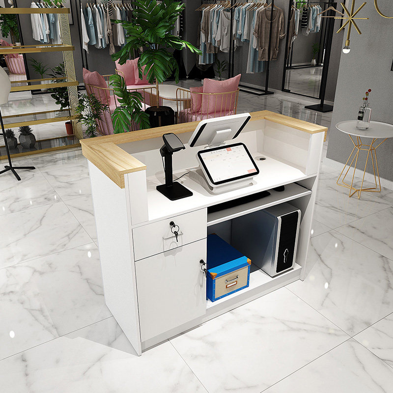 收银台简约现代小型吧台美容院饭店前台收银柜服装店收银桌柜台