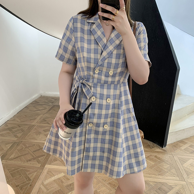 【125斤唐不灵bling】微胖mm连衣裙 唐不灵Bling微胖定制大码女装