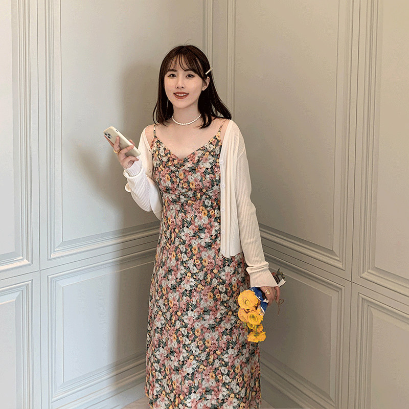 【125斤唐不灵bling】微胖mm吊带裙 唐不灵Bling微胖定制大码女装