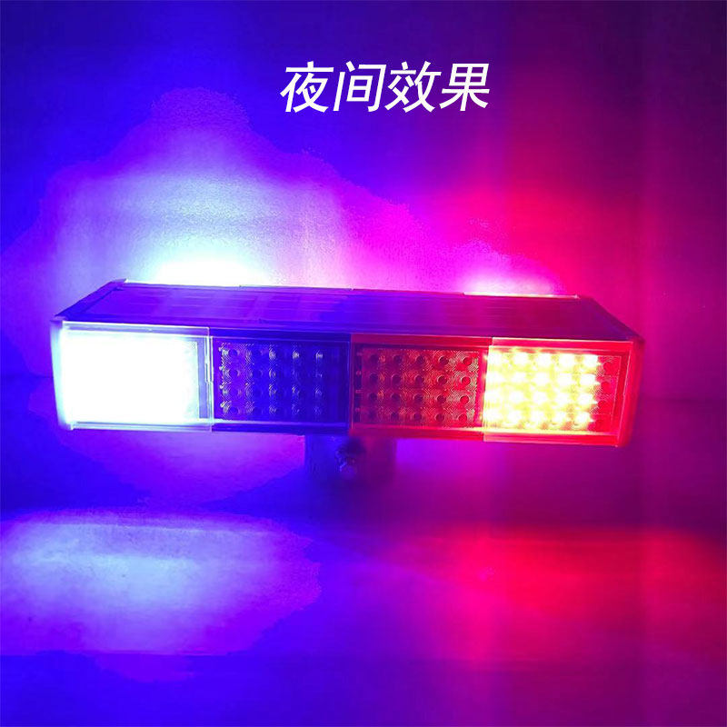 220V接电一体式爆闪灯户外用红蓝警示闪光灯强光挂电线杆壁挂支架_虎窝淘