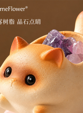 萌趣猫咪香薰扩香石摆件