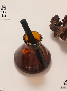 中古风玻璃藤条香薰空瓶摆件