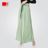 Летний асимметричный ремень, штаны для отдыха, высокая талия, свободный прямой крой