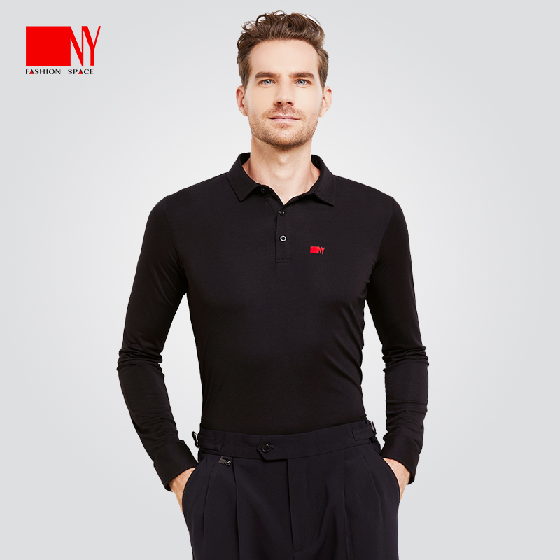 NY纳艺摩登舞拉丁舞服男士练功舞蹈服训练服装国标舞上衣男21115T - 图0