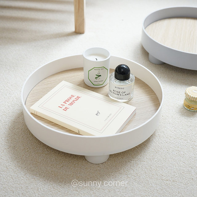 Ins Nordic living room desktop storage tray round tray