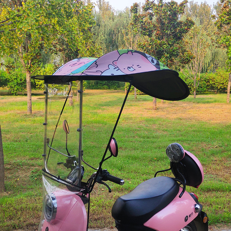 电动车电瓶车雨棚蓬电车摩托车遮阳伞防晒防雨挡风罩 黑胶车雨棚,淘宝优惠券,粉丝福利购,淘宝优惠卷