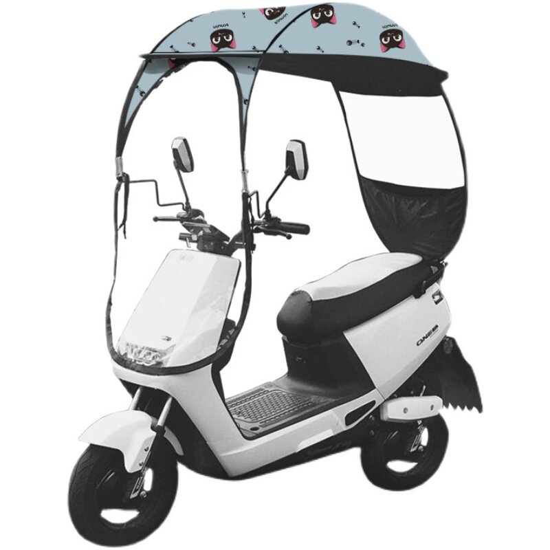 电动车电瓶车雨棚蓬电车摩托车遮阳伞防晒防雨挡风罩 黑胶车雨棚,淘宝优惠券,粉丝福利购,淘宝优惠卷