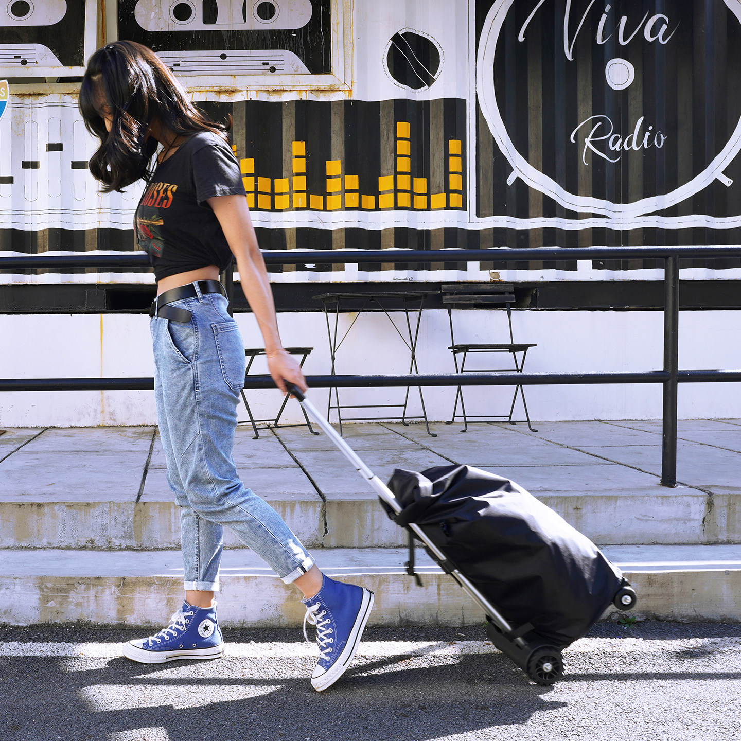 Dezòd便携迷你小推车折叠家用买菜手拉取快递拿包裹自重轻