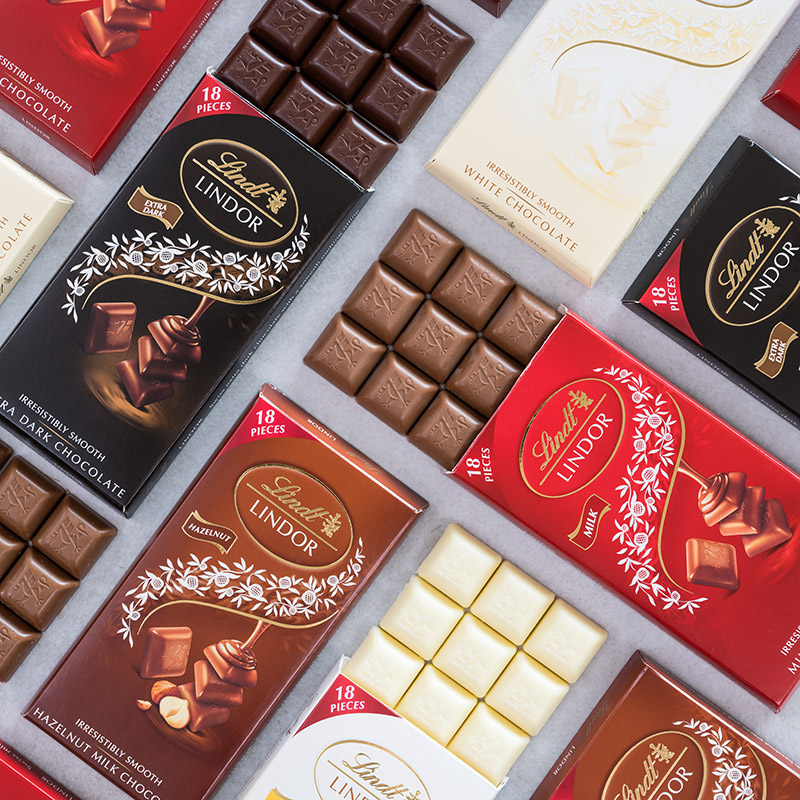 Lindt瑞士莲进口特醇排块可可黑巧克力软心小块装排装零食送礼物