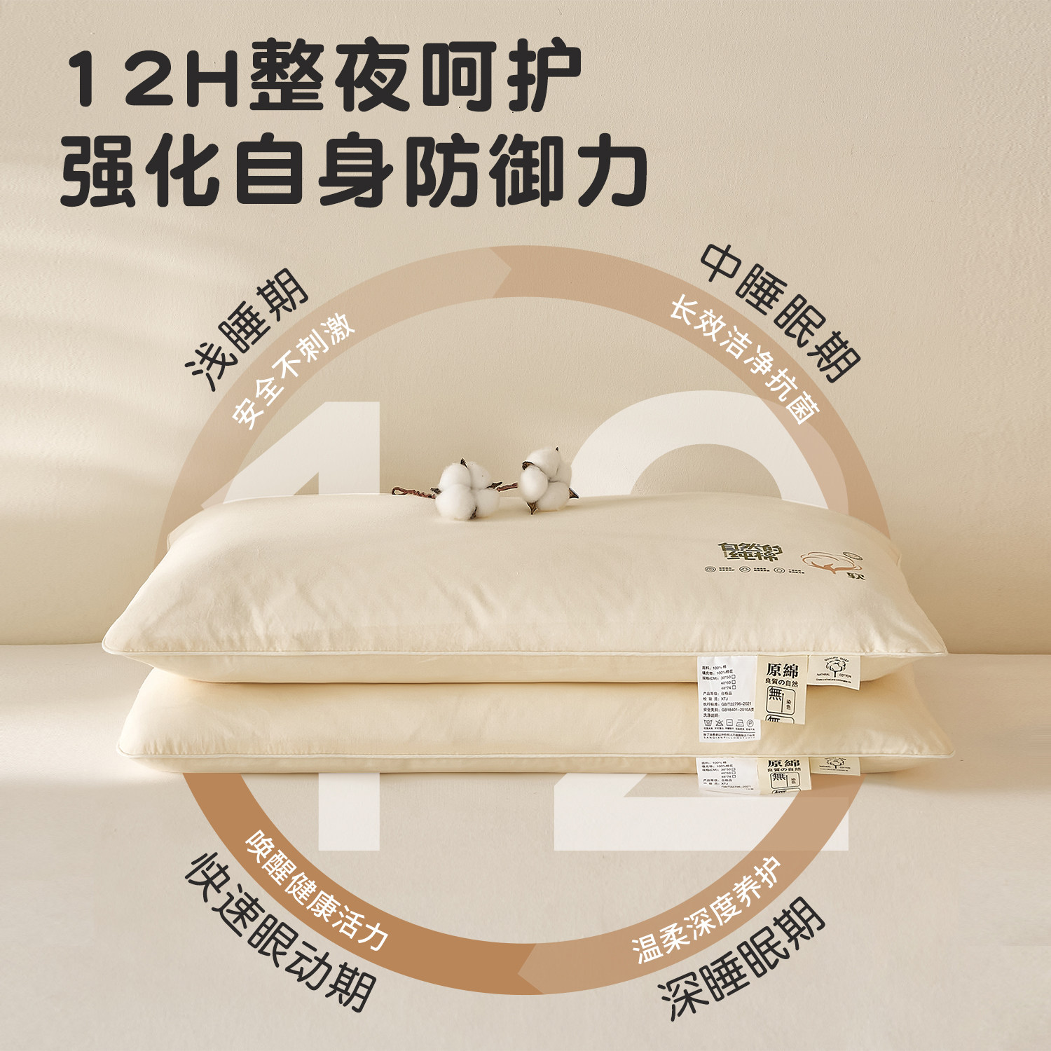 全棉新疆棉花枕头纯棉枕芯家用亲子护颈椎学生儿童助睡眠成人家用,淘宝优惠券,粉丝福利购,淘宝优惠卷