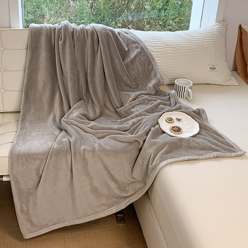 ຜ້າຫົ່ມ Coral Velvet ເຄື່ອງປັບອາກາດ Blanket Sheet Velvet Blanket Winter Thickened Flannel Sofa Blanket Office Nap Cover Blanket