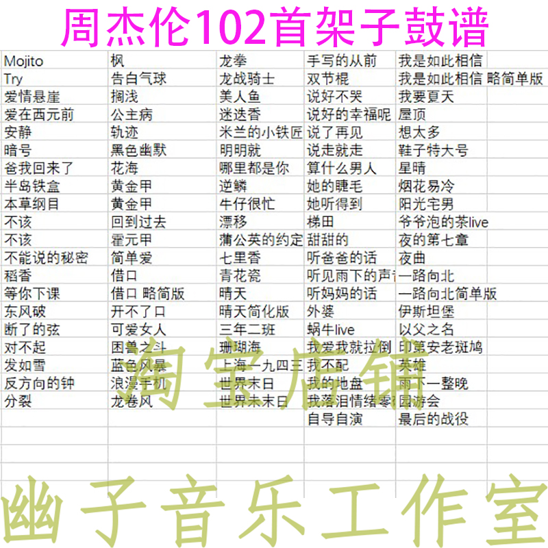 架子鼓谱周杰伦 新人首单立减十元 21年10月 淘宝海外 架子鼓谱周杰伦 新人首单立减十元 21年10月 淘宝海外