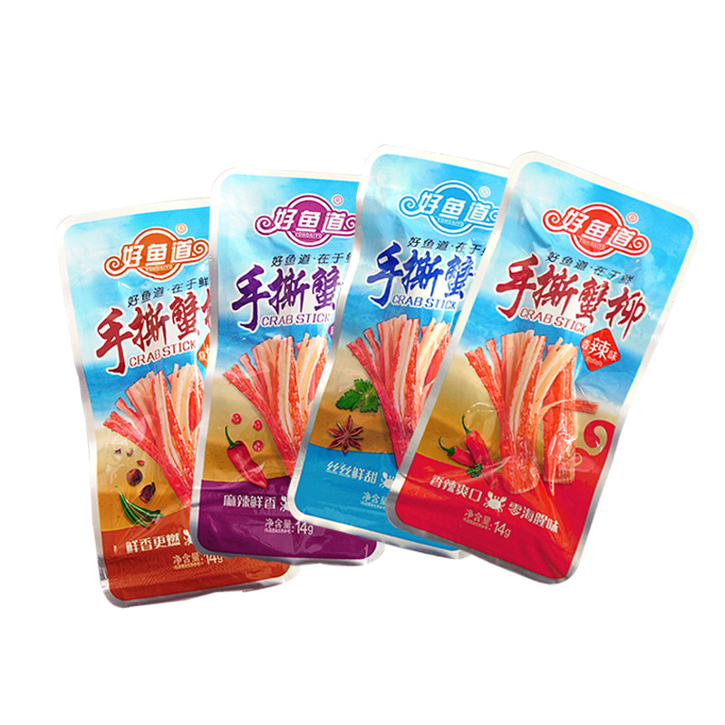 好鱼道40包香辣原味海鲜品手撕蟹柳 婕越食品即食鱼零食