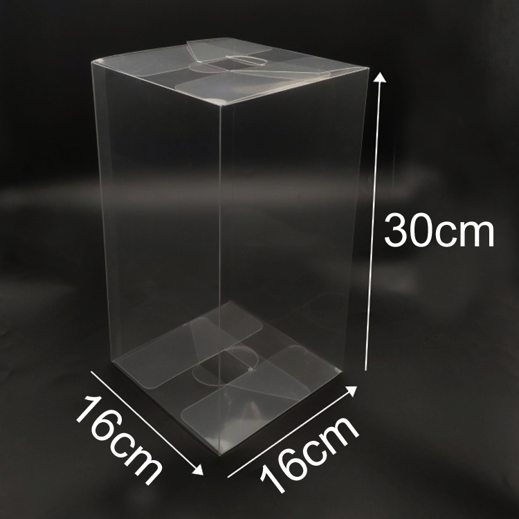 现货pvc盒子定做布娃娃透明包装大号办公仔展示礼品盒16*16*30cm-图0