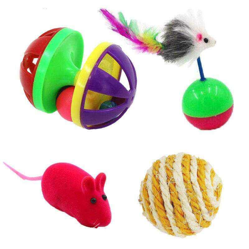 【5件套】宠物玩具套装猫咪玩具狗玩具发声铃铛球不倒翁老鼠玩具-图3