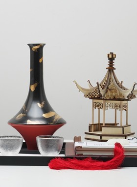 中式古典塔楼造型托盘套装