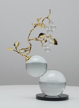 新中式水晶招财葫芦摆件