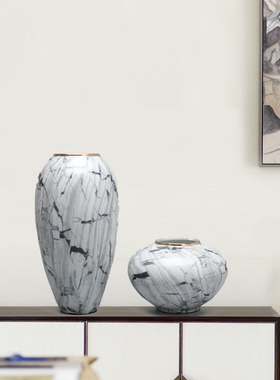 现代新中式简约陶瓷花瓶摆件