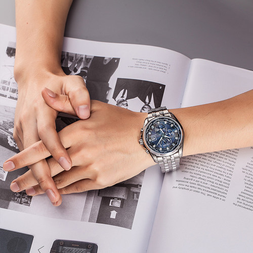 Citizen西铁城光动能商务多局电波钢带男士腕表AT9031-52L - 图2