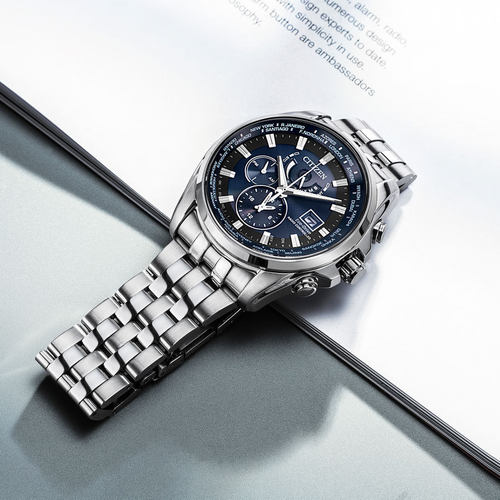 Citizen西铁城光动能商务多局电波钢带男士腕表AT9031-52L - 图3