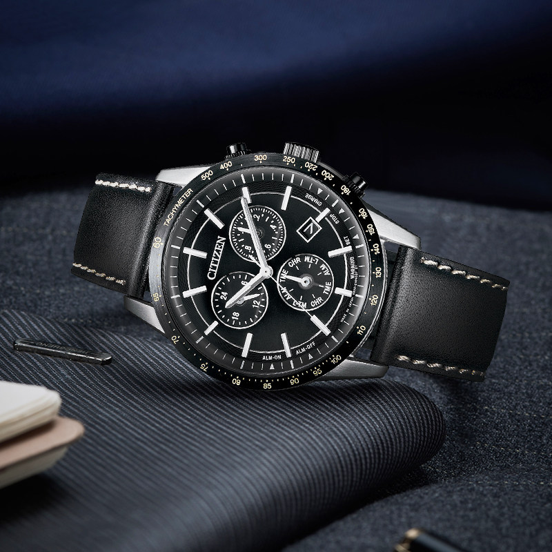 citizen男光动能商务休闲万年历 时友海外日韩腕表