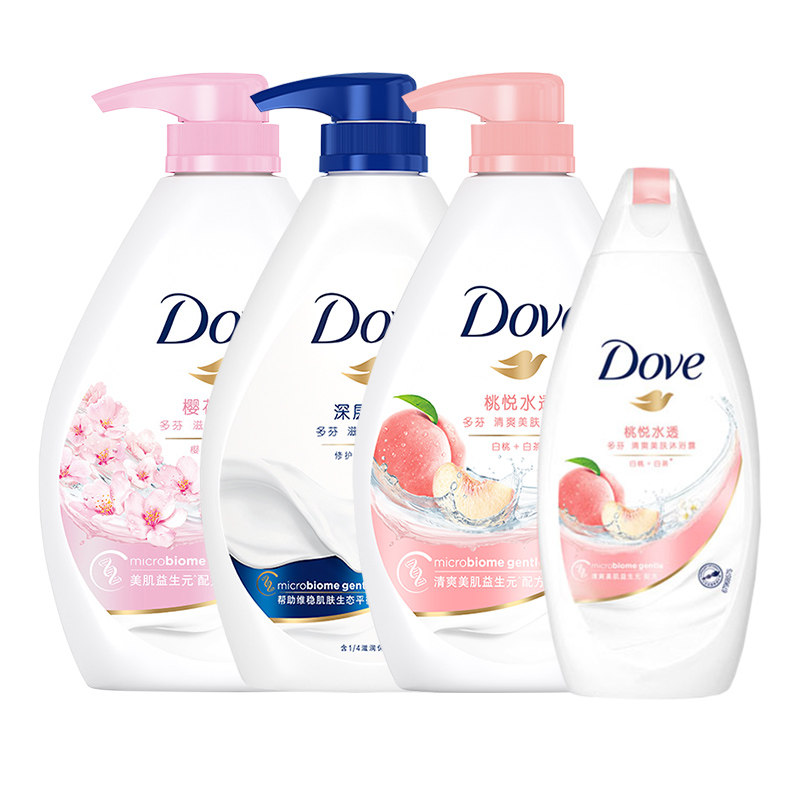多芬乳液桃悦水透清爽滋养男沐浴露 钛川家居沐浴露
