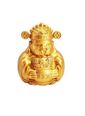 招财摆件财神爷工艺品风生水起发财树纪念品桌面摆件中式创意礼品