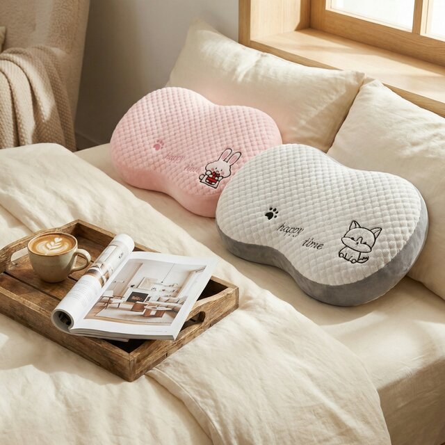 Summer Ice Bean Cat Belly Pillow Memory Foam Pillow Belly Pillow Sleep Pillow Office Bed Waist Support Cushion Pillow