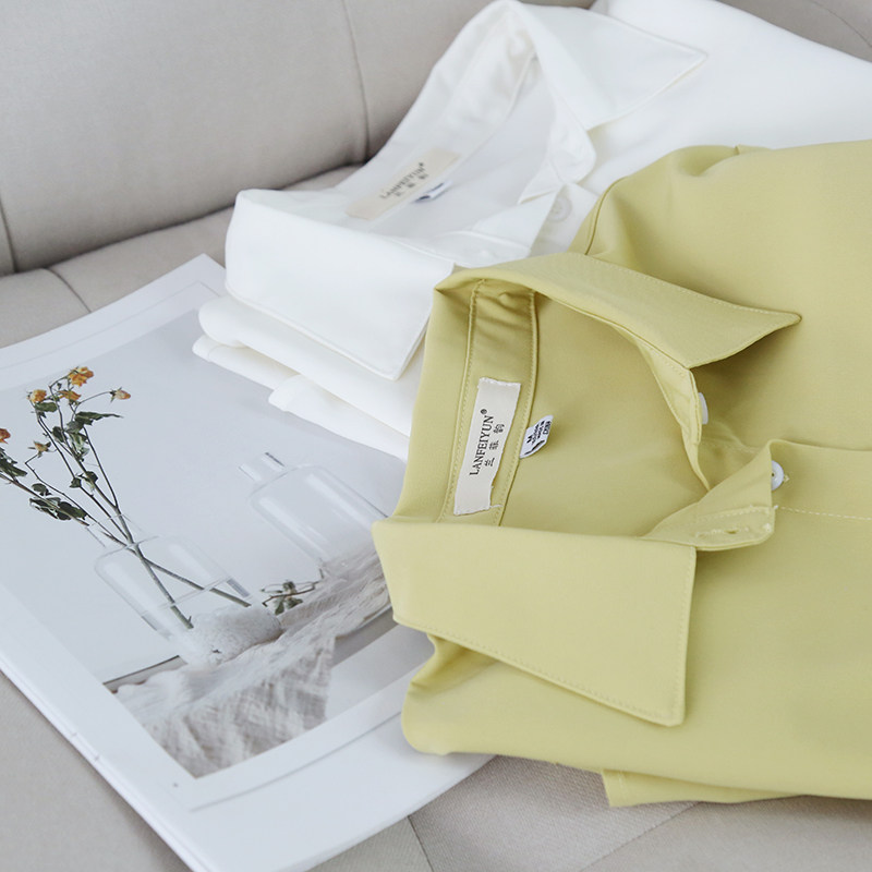 设计感小众春秋百搭垂感雪纺衬衣 兰菲韵衬衫