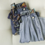 Дышащие джинсовые шорты, тонкие штаны для отдыха, по фигуре, свободный крой, подходит для подростков, высокая талия