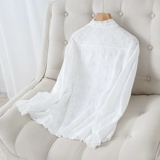 Цветная хлопковая осенняя рубашка, оверсайз