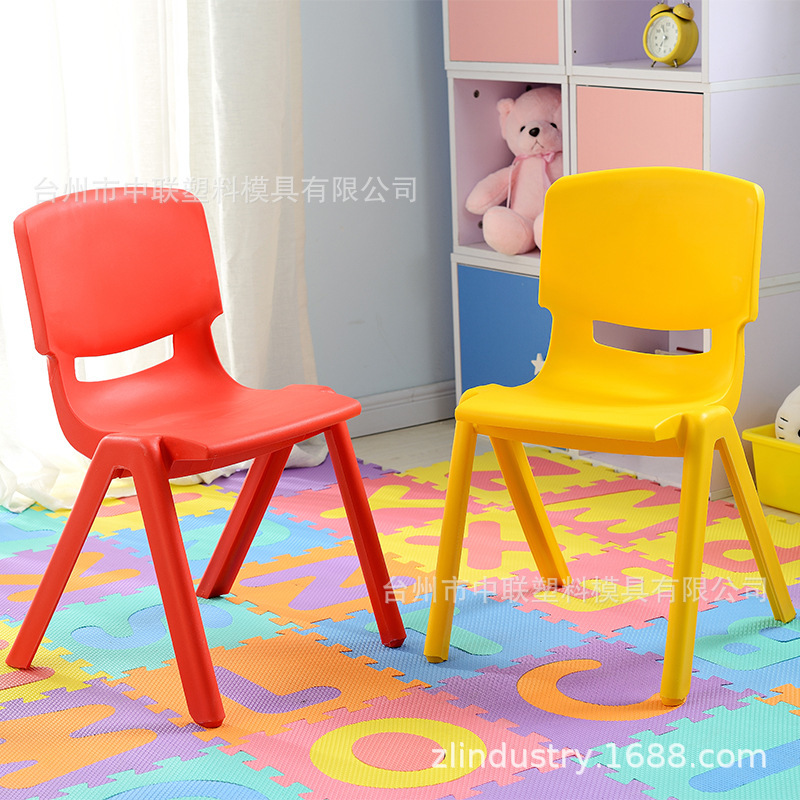 塑料椅子加厚椅靠背成人学生幼儿园椅子会议学校家用 - 图1