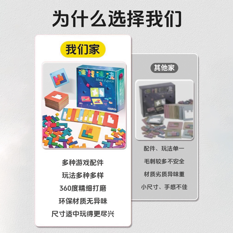 速战速决儿童玩具男孩3到6岁桌面益智游戏亲子互动双人专注力拼图-图1