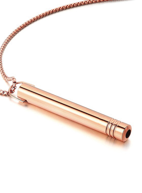 跨境亚马逊热销钛钢冥想口哨正念焦虑瑜伽呼吸解压不锈钢吊坠项链