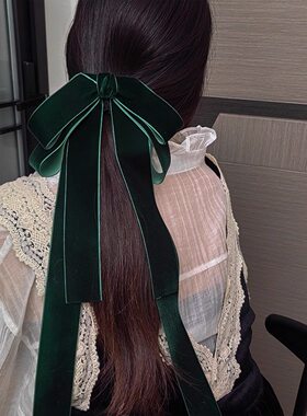 女童红色蝴蝶结头饰韩国