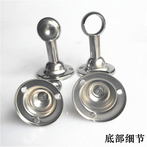304/201不锈钢晾衣架配件晾衣杆吊通吊顶支架圆头单头/双通座吊环 - 图2