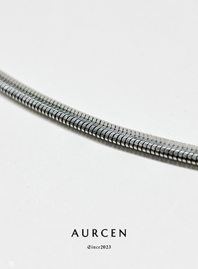 AURCEN翱森·时尚蛇骨链 男士项链中性风 简约百搭项链 925银镀金