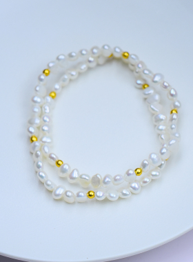 小立交异形巴洛克天然珍珠手链