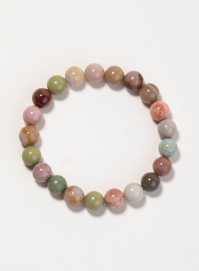 小立交马卡龙天然阿拉善玛瑙手串