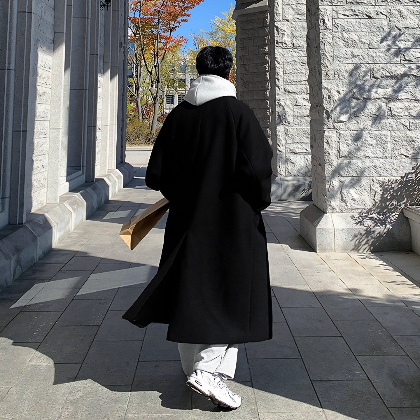 毛呢大衣男款秋冬休闲韩系英伦风过膝中长高级感加厚风衣呢子外套,淘宝优惠券,粉丝福利购,淘宝优惠卷