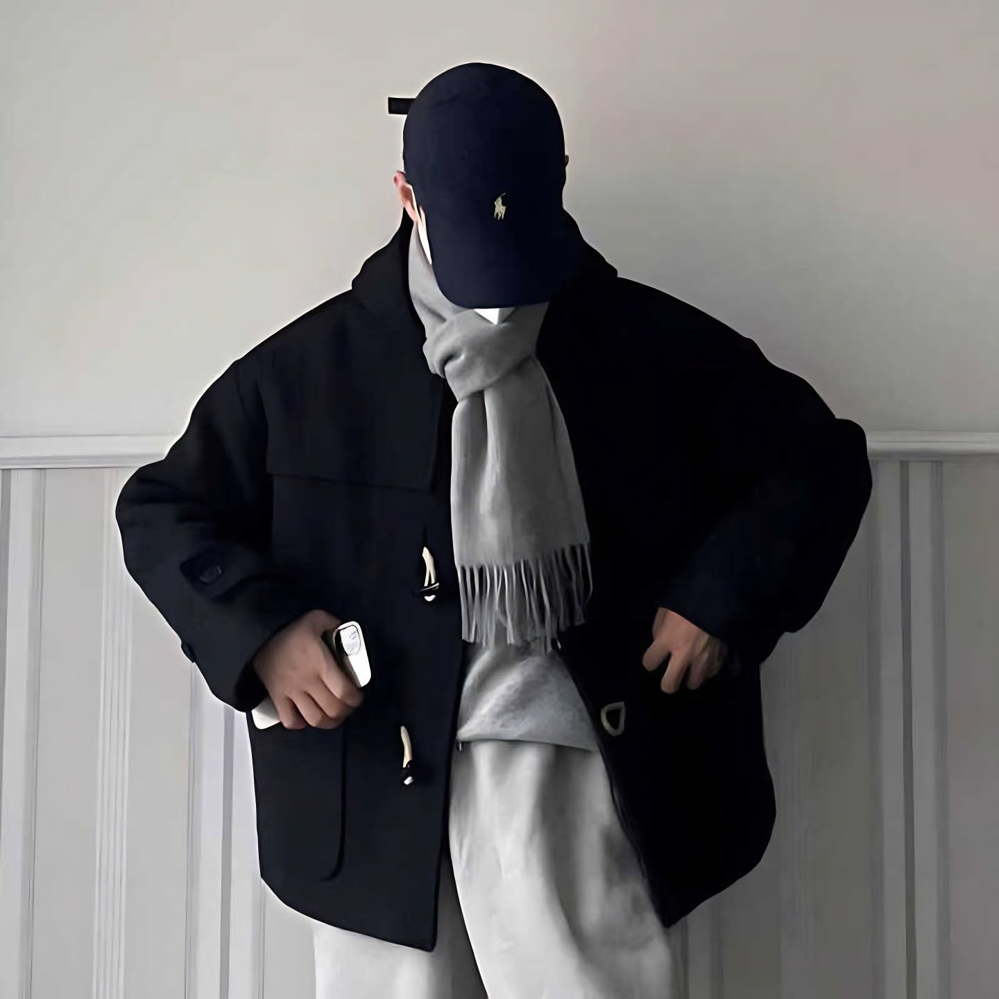 毛呢外套男款加厚秋冬季新款风衣休闲小众复古短款呢子牛角扣大衣,淘宝优惠券,粉丝福利购,淘宝优惠卷