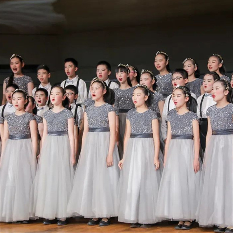 六一儿童合唱演出服小学生初中生大合唱团诗歌朗诵服装男女童表演
