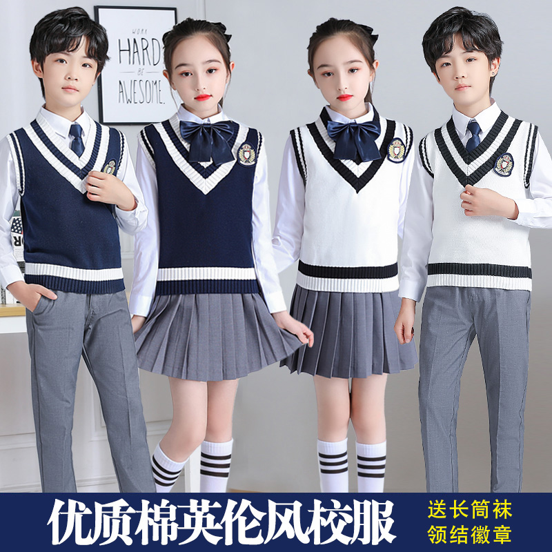 幼儿园园服儿童学院英伦风班服中小学生校服套装朗诵合唱服演出服