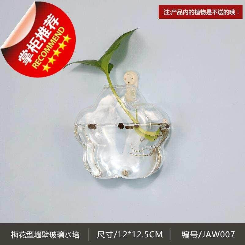 水培花瓶创意透明吊瓶壁挂 客厅墙上插花绿萝玻璃瓶容器 悬挂装饰 - 图0