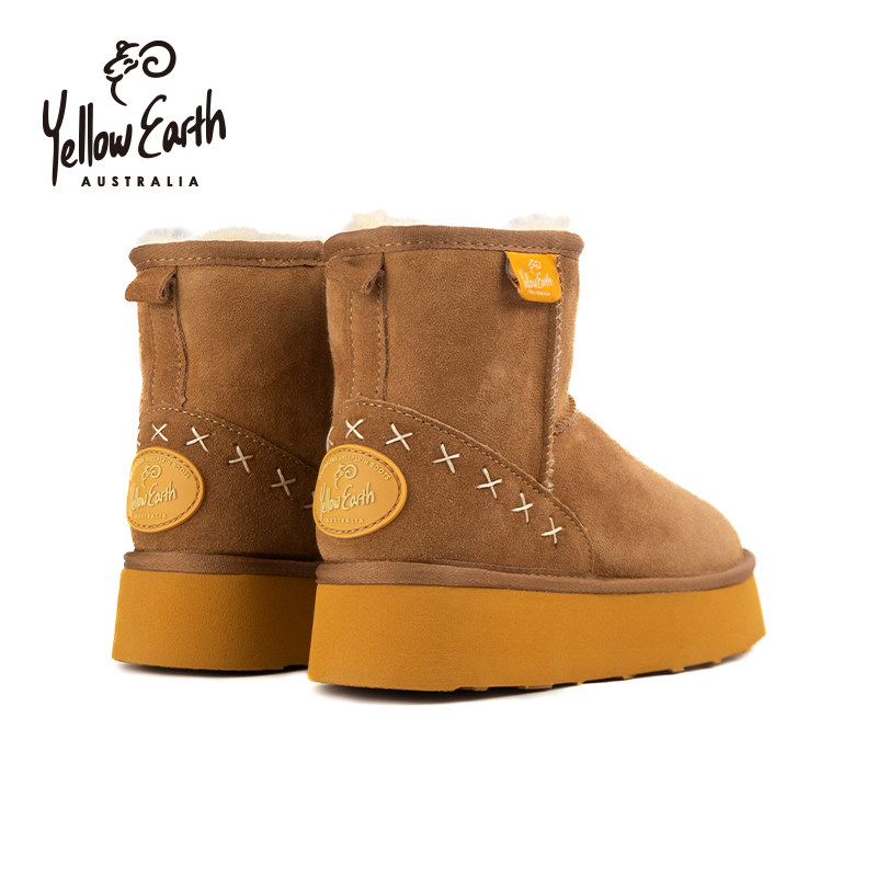 YellowEarth2025羊皮毛一体雪地靴女秋冬瑞贝卡超低靴保暖LS66A - 图3