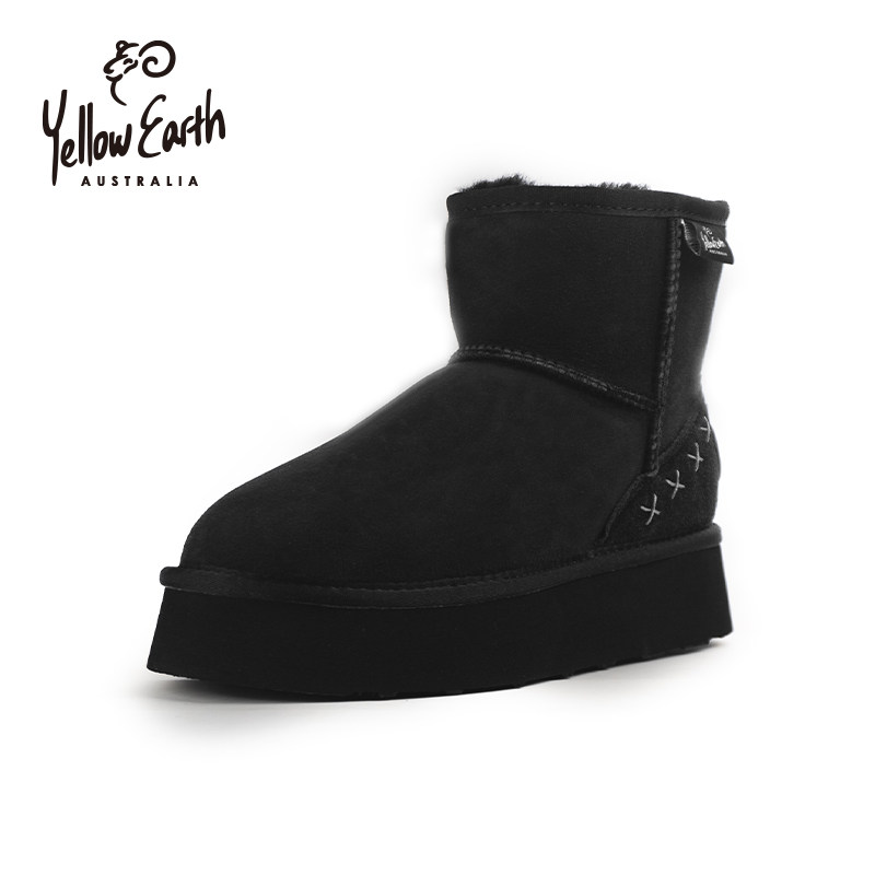 YellowEarth2025羊皮毛一体雪地靴女秋冬瑞贝卡超低靴保暖LS66A - 图2