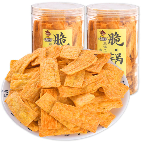 无名小卒脆锅巴210g桶罐装网红牛排小米粗粮锅巴零食小吃休闲食品 - 图3